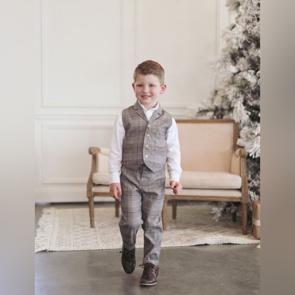 Dainty Jewells Boy’s Plaid Suit Set